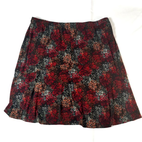 CJ Banks Skirt Womens 3X Floral Print Midi Flowy - Picture 2 of 12